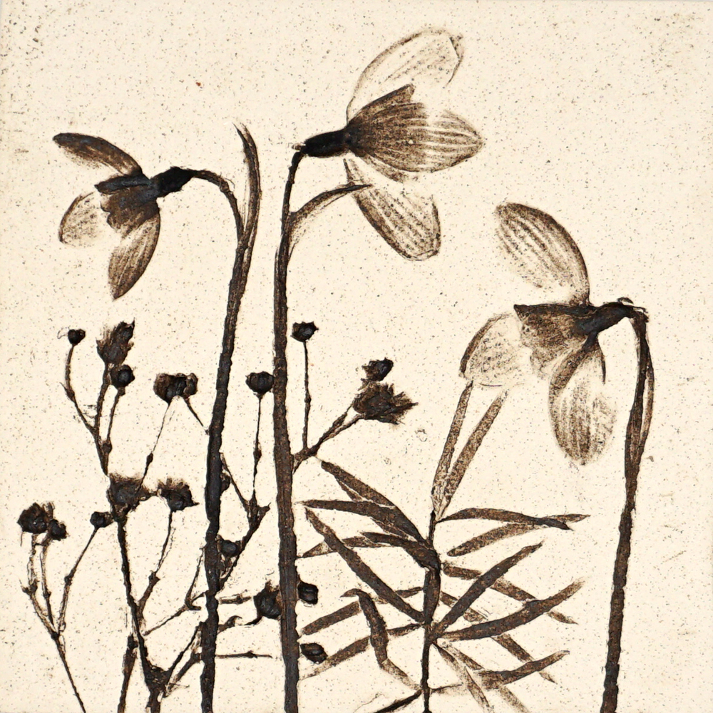 10cm Natural Snowdrop Tile