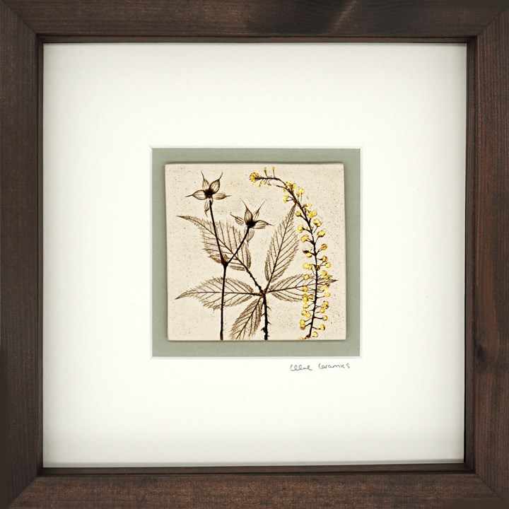 Dark Framed Botanical Tiles