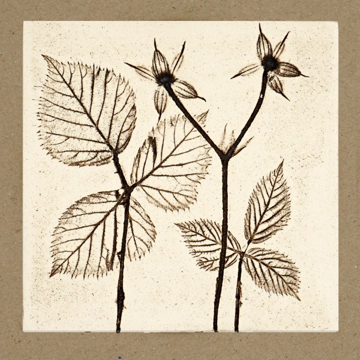 Handmade Ceramic Tiles With Floral Imagery