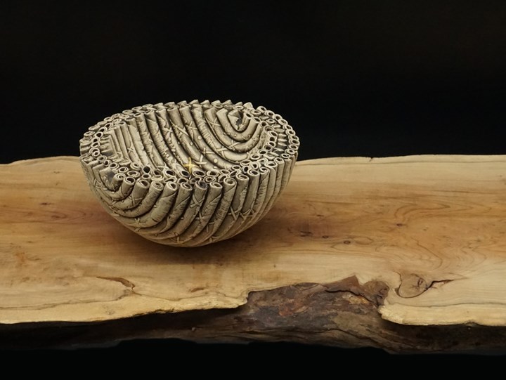 Small Tubular Bowl With 24ct Gold Detail